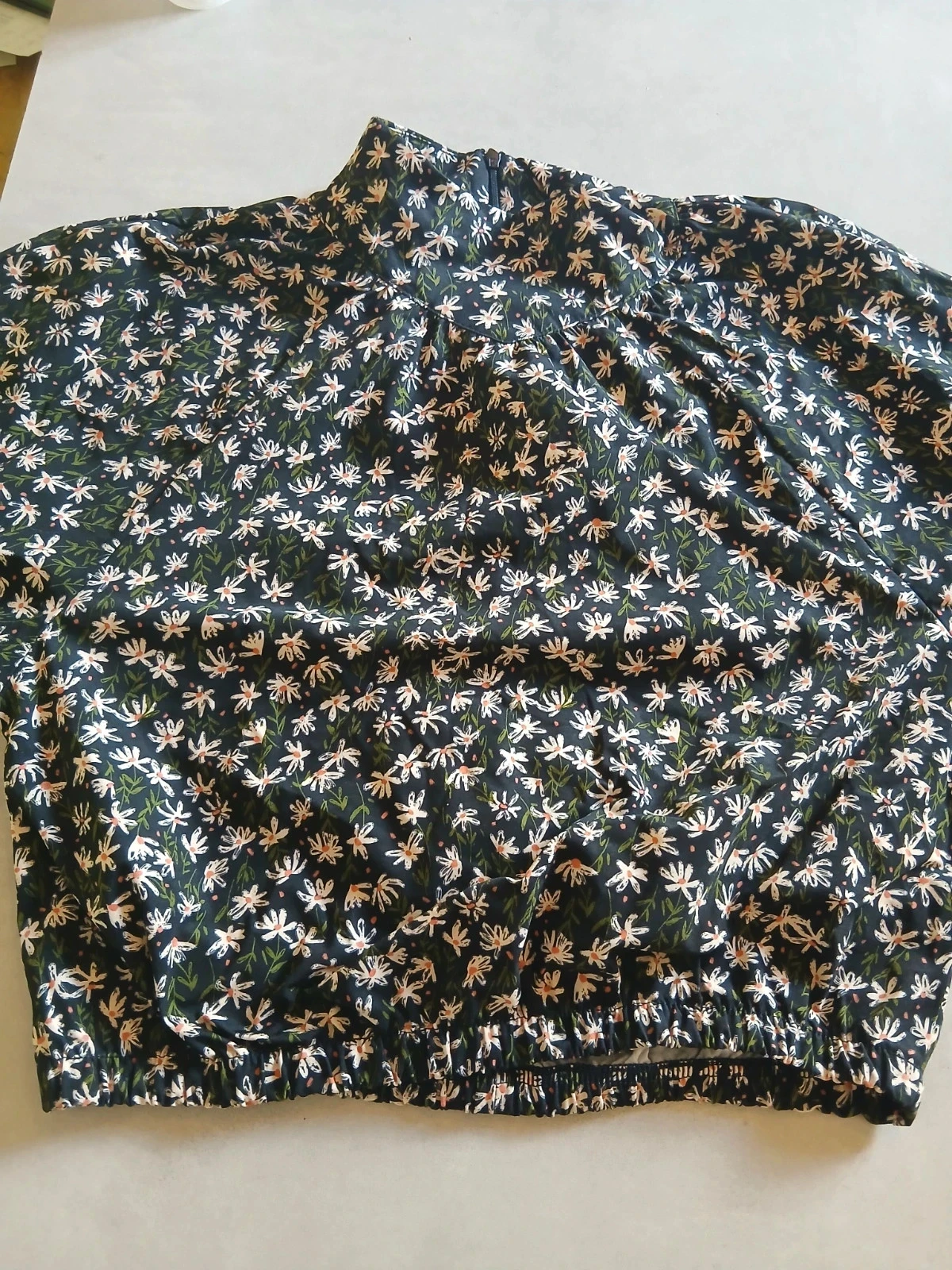 Zara floral top - High collar & Puff sleeves - Size M – photo 2